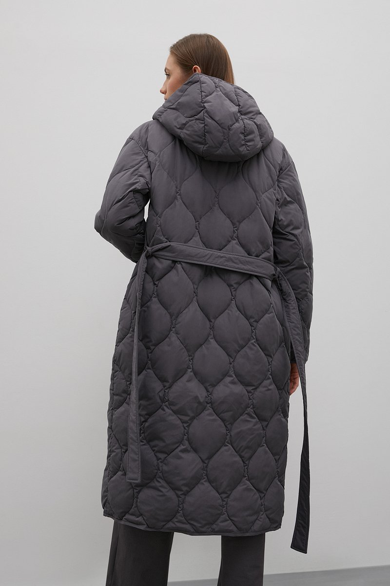 Стеганое пуховое пальто, Модель FAC11045, Фото №5