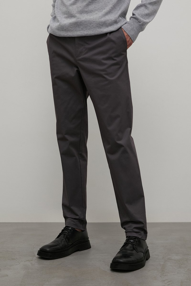 Хлопковые брюки прямого кроя, Модель FAC21033, Фото №3