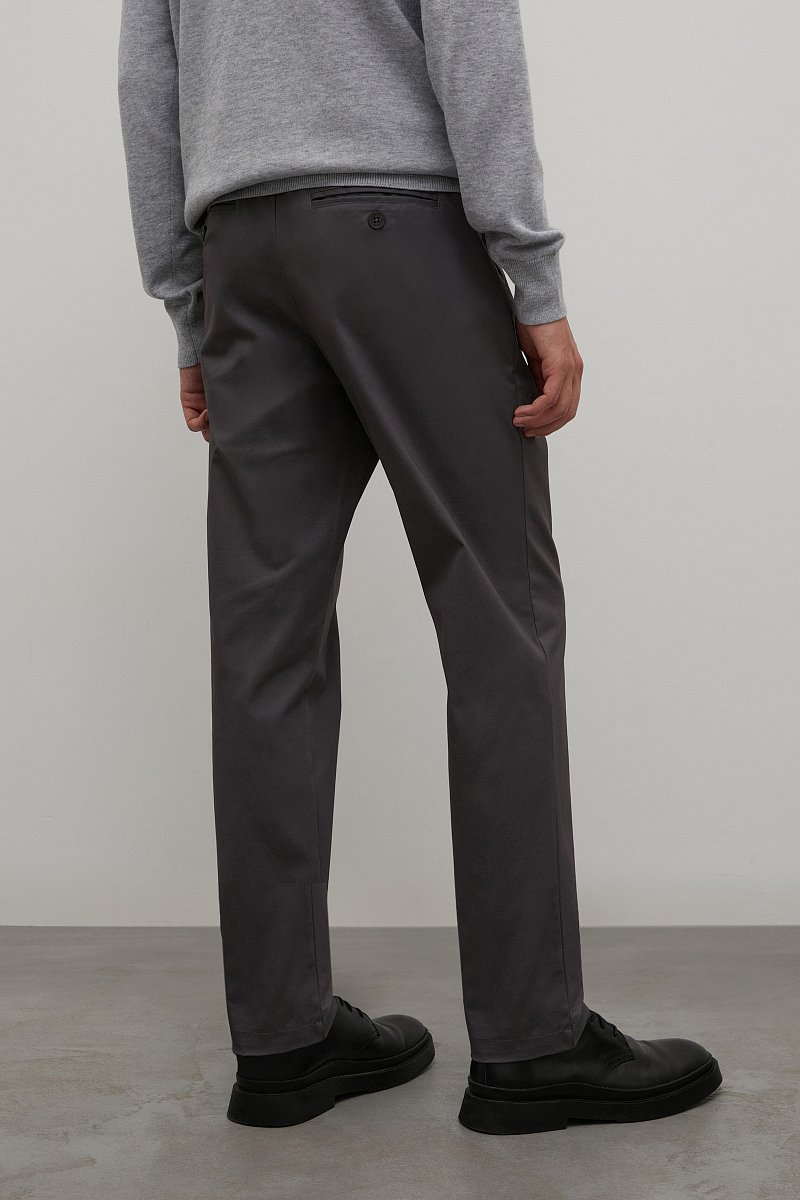 Хлопковые брюки прямого кроя, Модель FAC21033, Фото №4