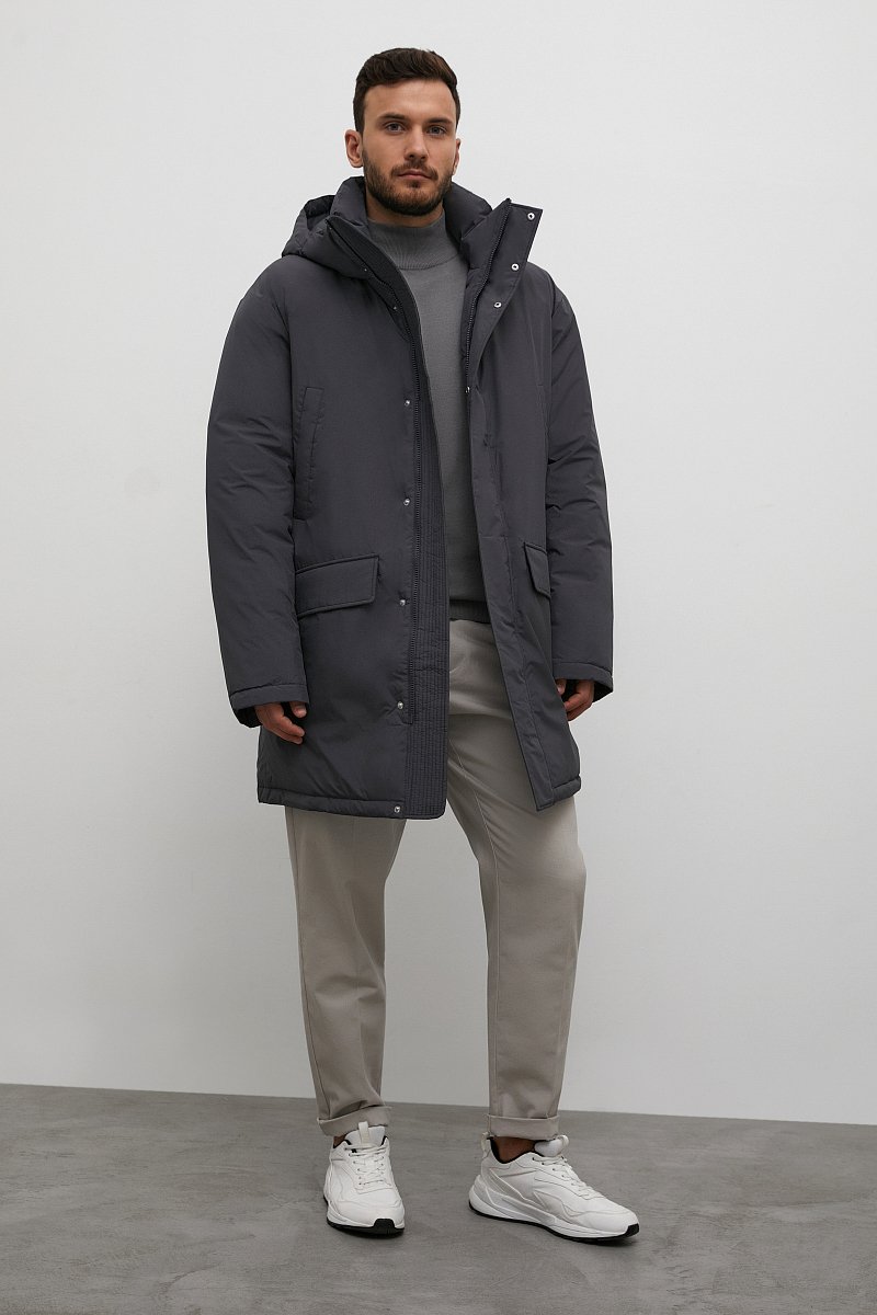 Утепленное пальто с капюшоном, Модель FAC22008B, Фото №2