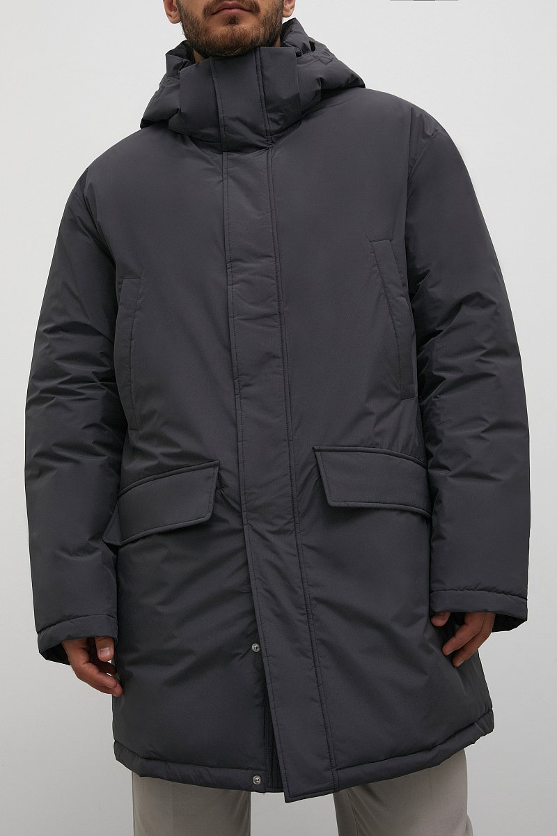 Утепленное пальто с капюшоном, Модель FAC22008B, Фото №3