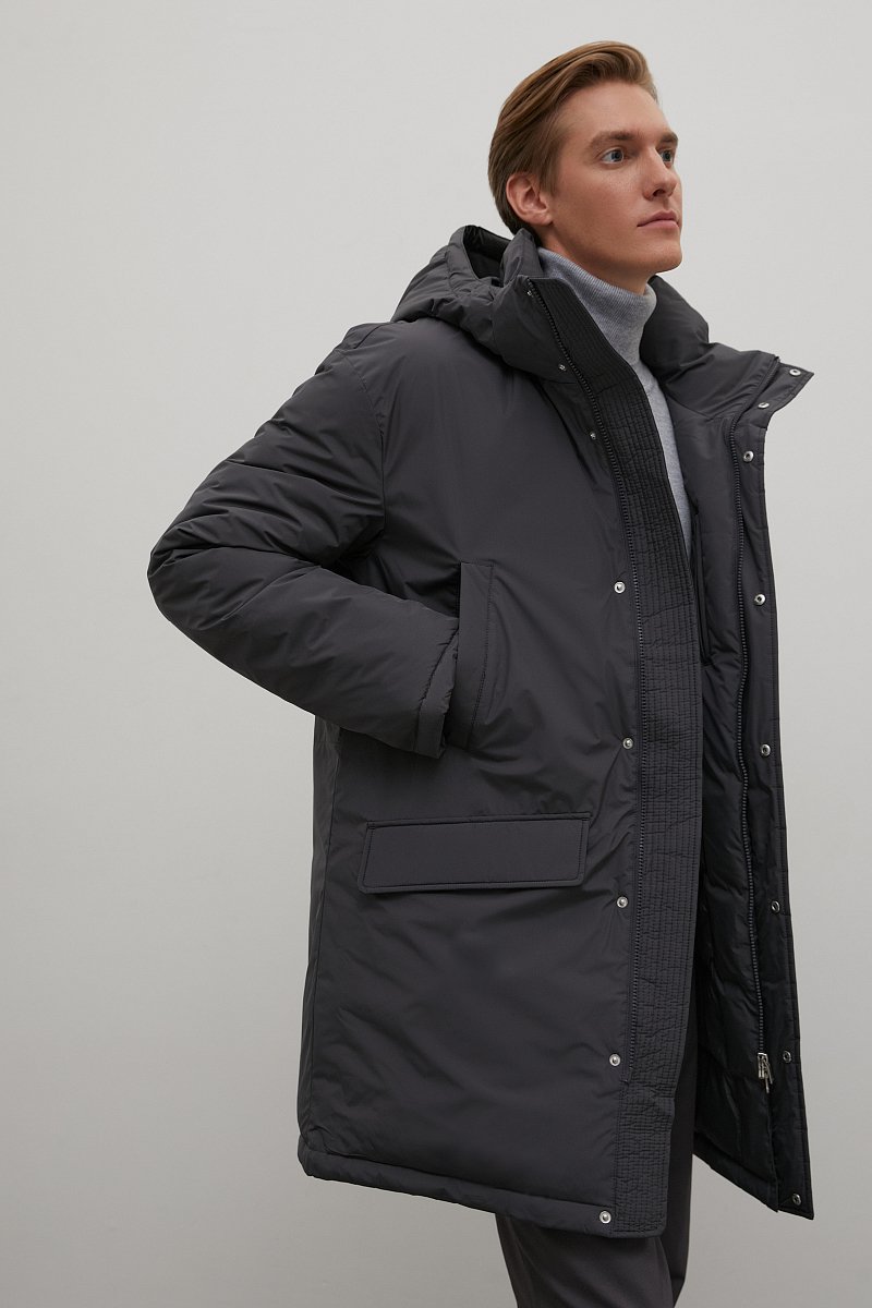 Утепленное пальто с капюшоном, Модель FAC22008, Фото №4
