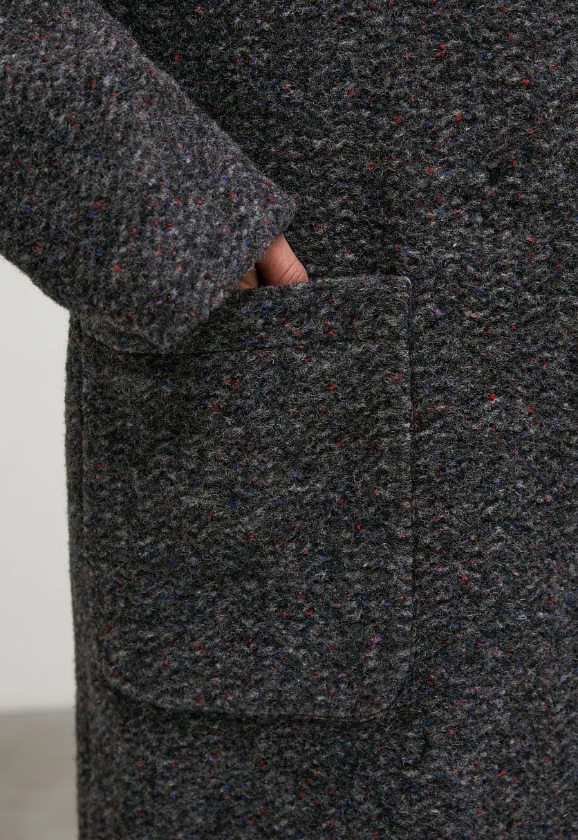 Пальто свободного кроя из шерсти, Модель FAC51042, Фото №4