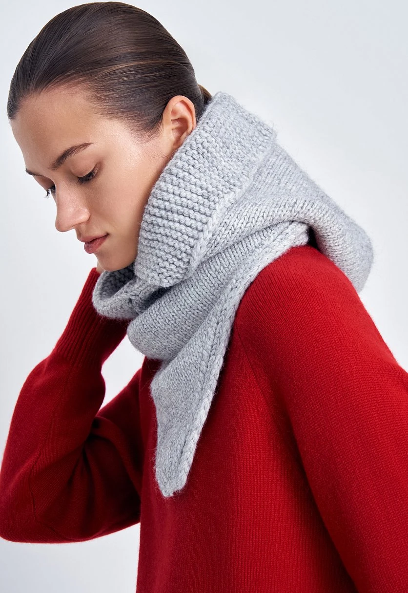 Вязаный капор с добавлением шерсти, Модель FAC111133, Фото №2