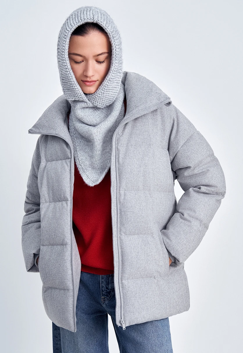 Вязаный капор с добавлением шерсти, Модель FAC111133, Фото №3