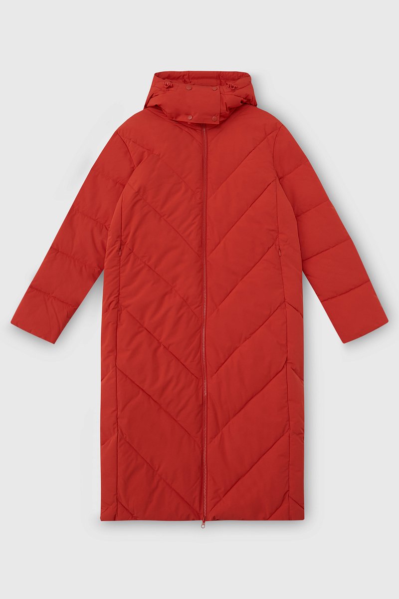 Утепленное пальто с капюшоном, Модель FAC12057, Фото №9