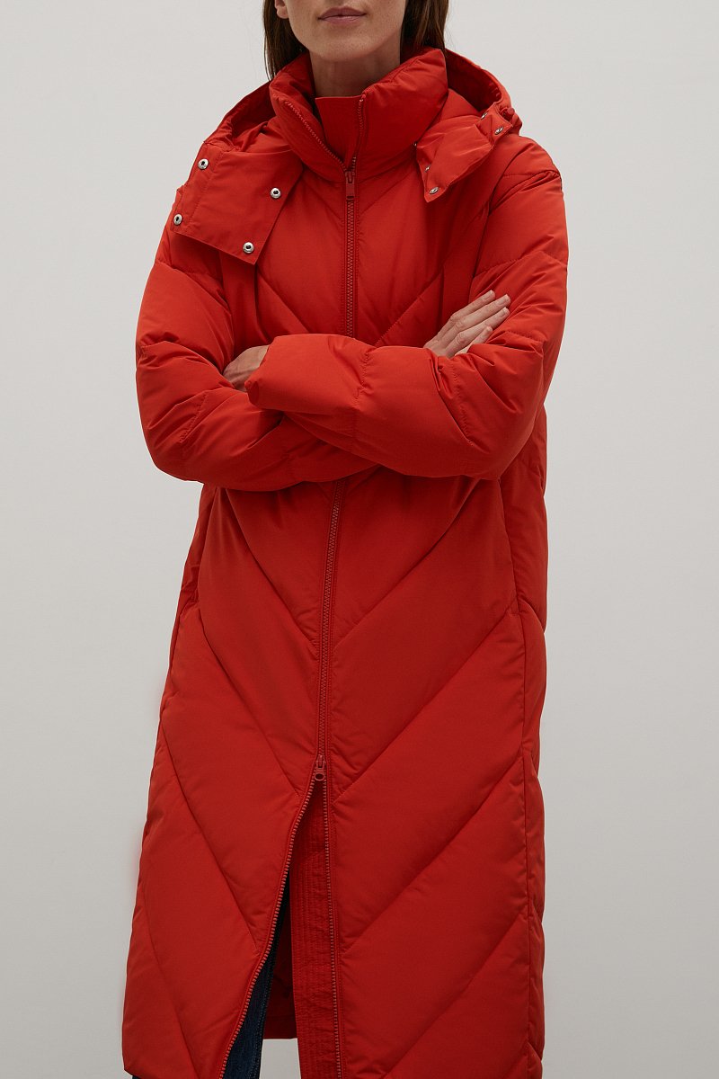 Утепленное пальто с капюшоном, Модель FAC12057, Фото №3