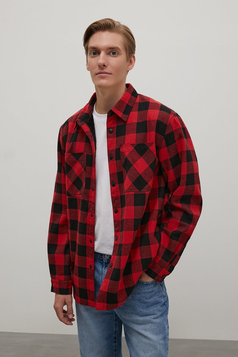 Утепленная рубашка с карманами, Модель FAC22029, Фото №1
