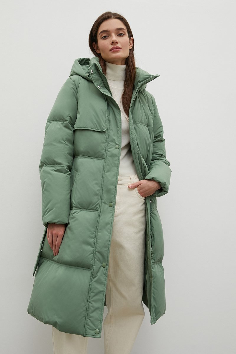 Утепленное пальто с капюшоном, Модель FAC11027, Фото №1
