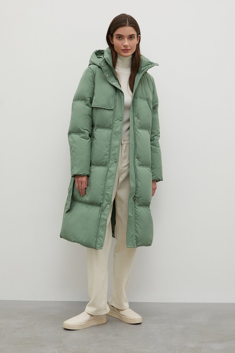 Утепленное пальто с капюшоном, Модель FAC11027, Фото №2