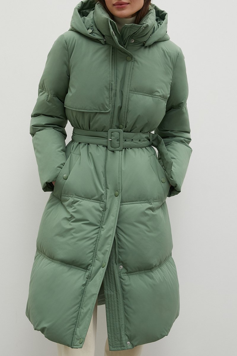 Утепленное пальто с капюшоном, Модель FAC11027, Фото №3