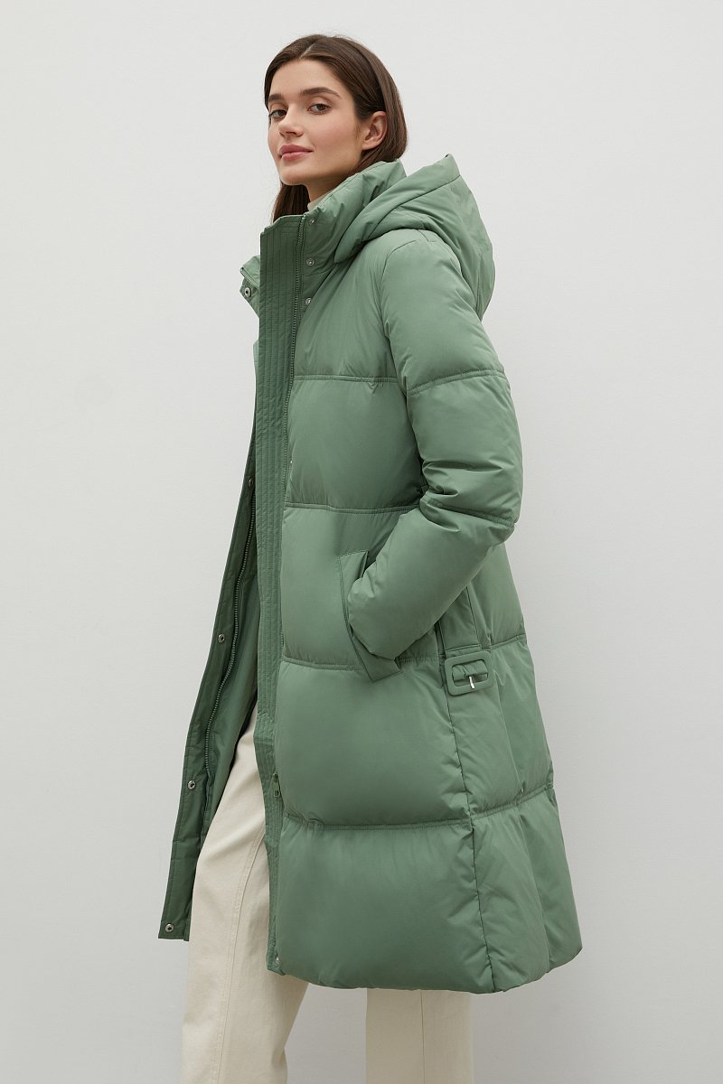 Утепленное пальто с капюшоном, Модель FAC11027, Фото №4