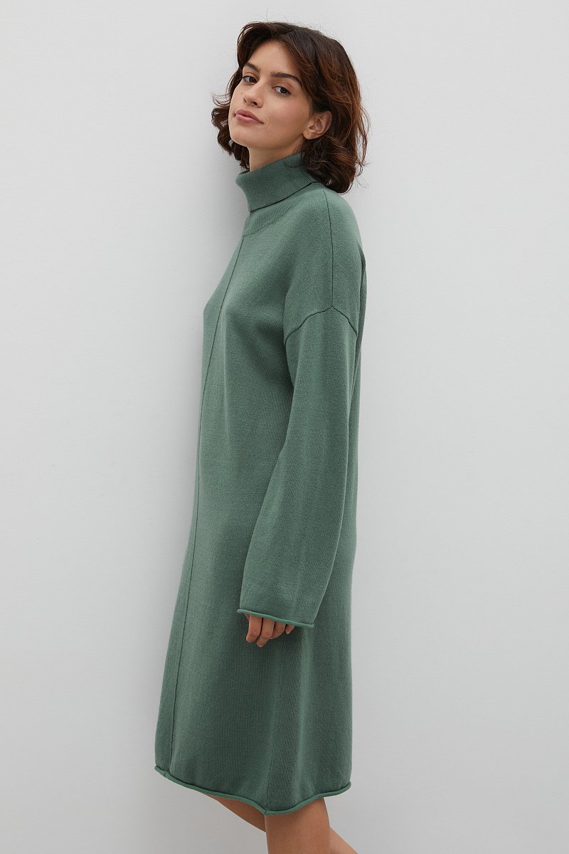 Вязаное женское платье с длинным рукавом, Модель FAC11162, Фото №4