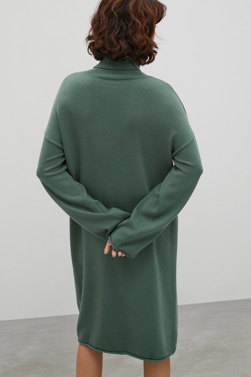 Вязаное женское платье с длинным рукавом, Модель FAC11162, Фото №5