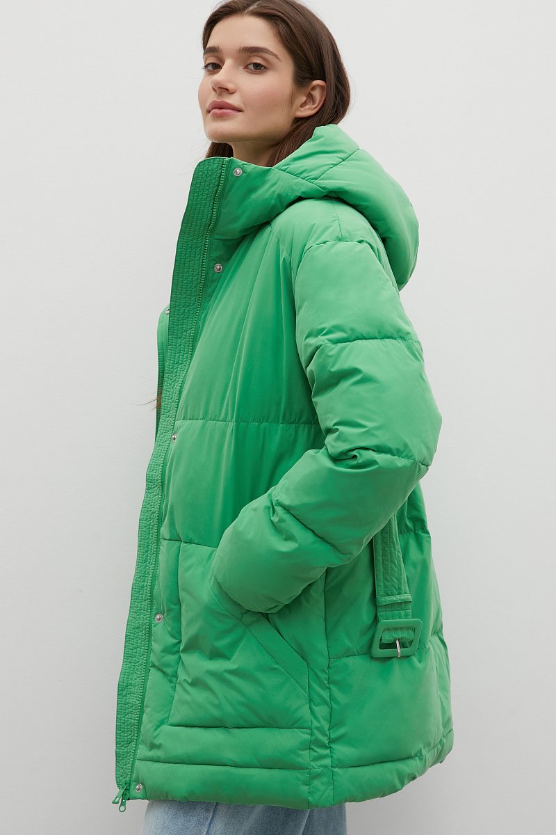 Утепленное пальто с поясом, Модель FAC13001, Фото №4