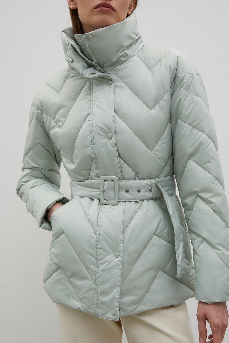 Стеганая куртка с поясом, Модель FAC11054, Фото №3