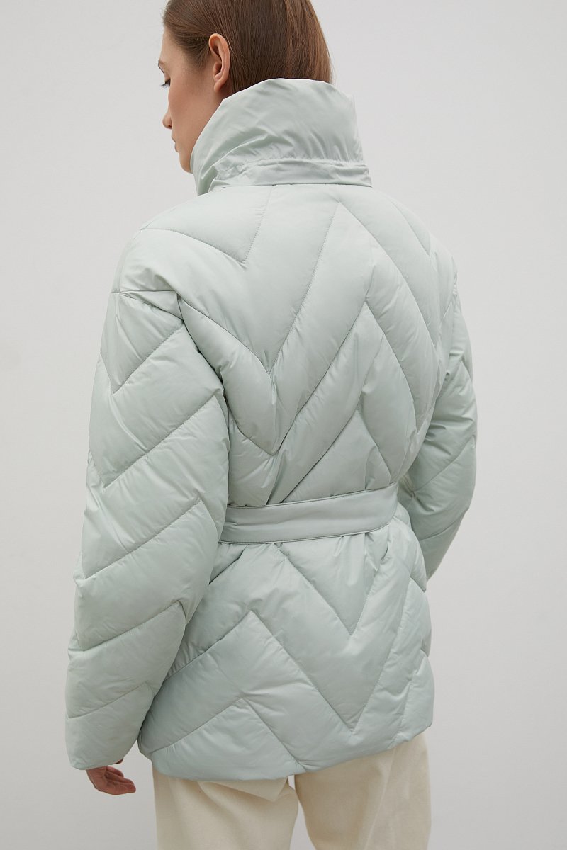 Стеганая куртка с поясом, Модель FAC11054, Фото №5