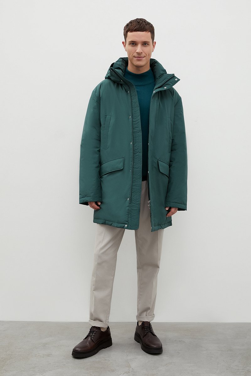 Утепленное пальто с капюшоном, Модель FAC22008, Фото №2