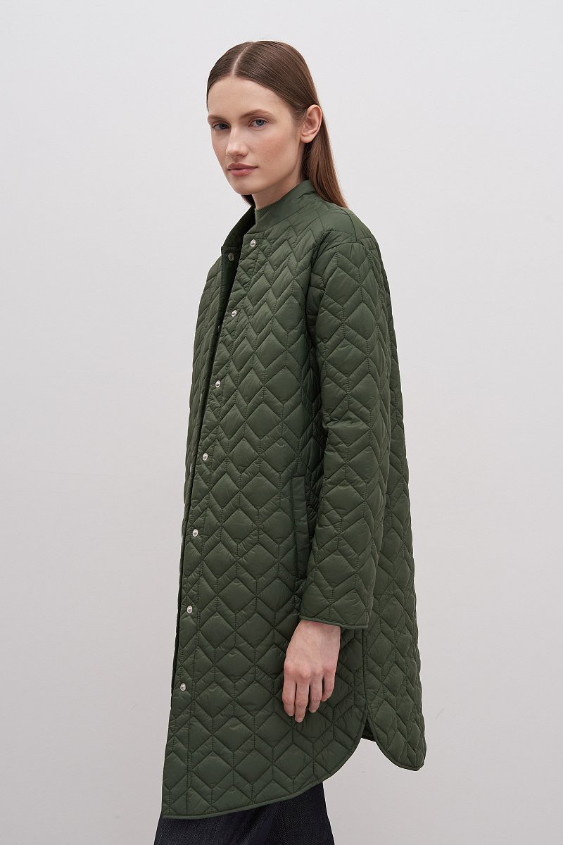 Стеганое утепленное пальто, Модель FAC12037, Фото №3