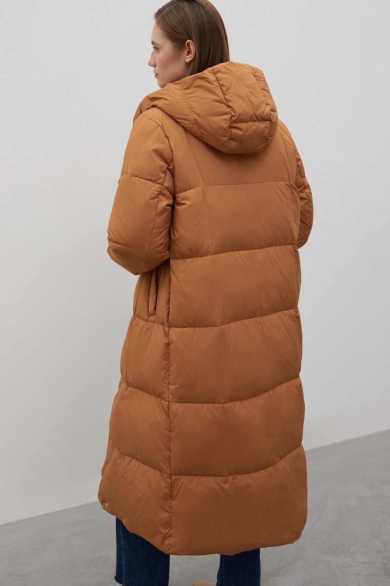Пуховое пальто с капюшоном, Модель FAC110102, Фото №5