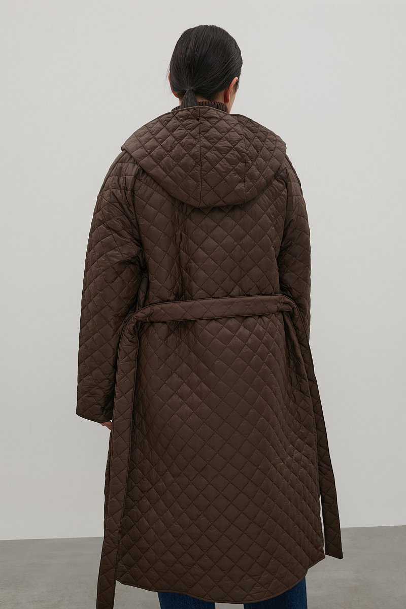 Стеганое утепленное пальто, Модель FAC11095B, Фото №5