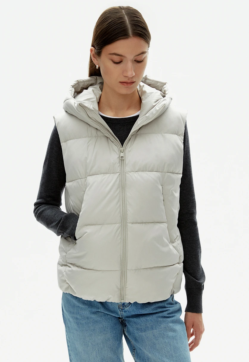 Утепленный жилет с капюшоном, Модель FAC13011, Фото №1