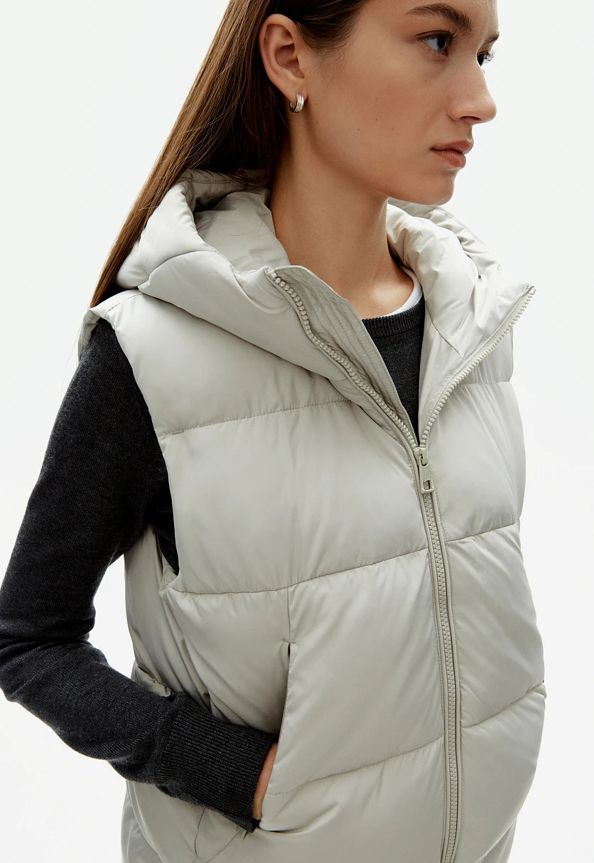 Утепленный жилет с капюшоном, Модель FAC13011, Фото №3