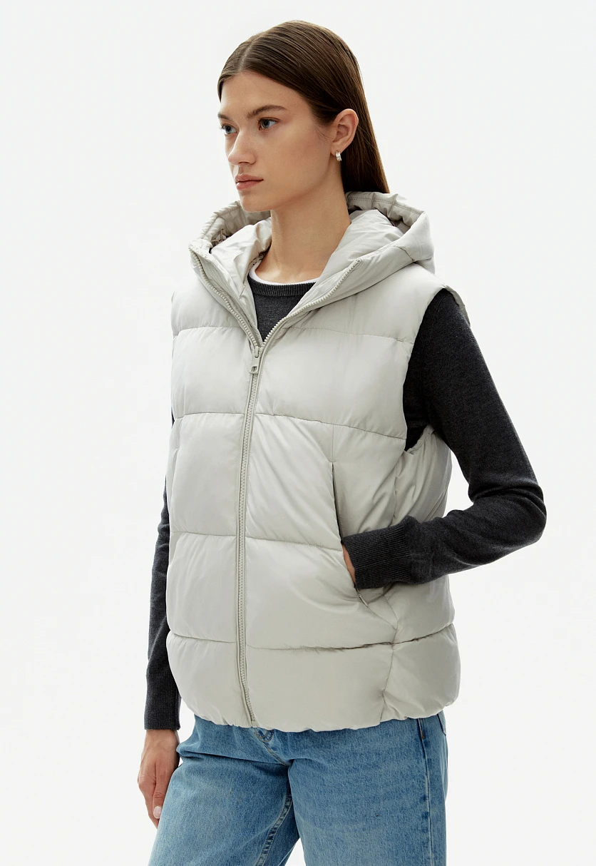 Утепленный жилет с капюшоном, Модель FAC13011, Фото №4