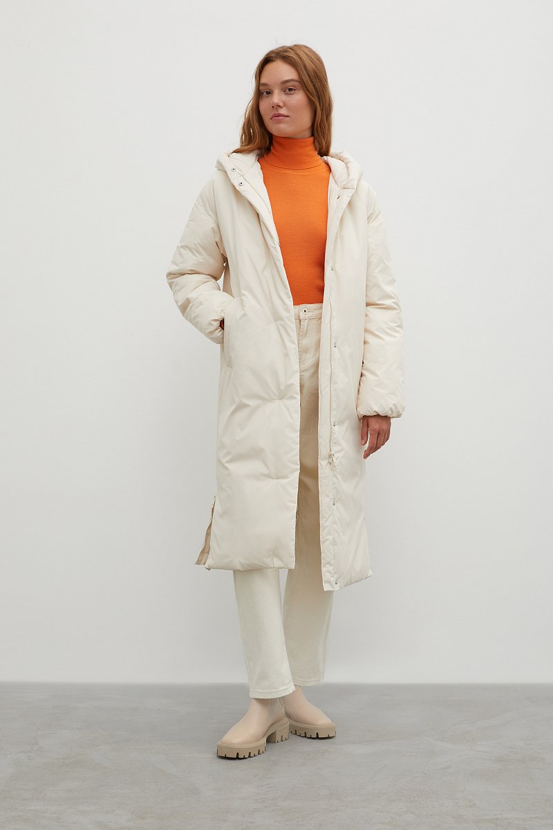 Утепленное пальто с капюшоном, Модель FAC11019, Фото №2