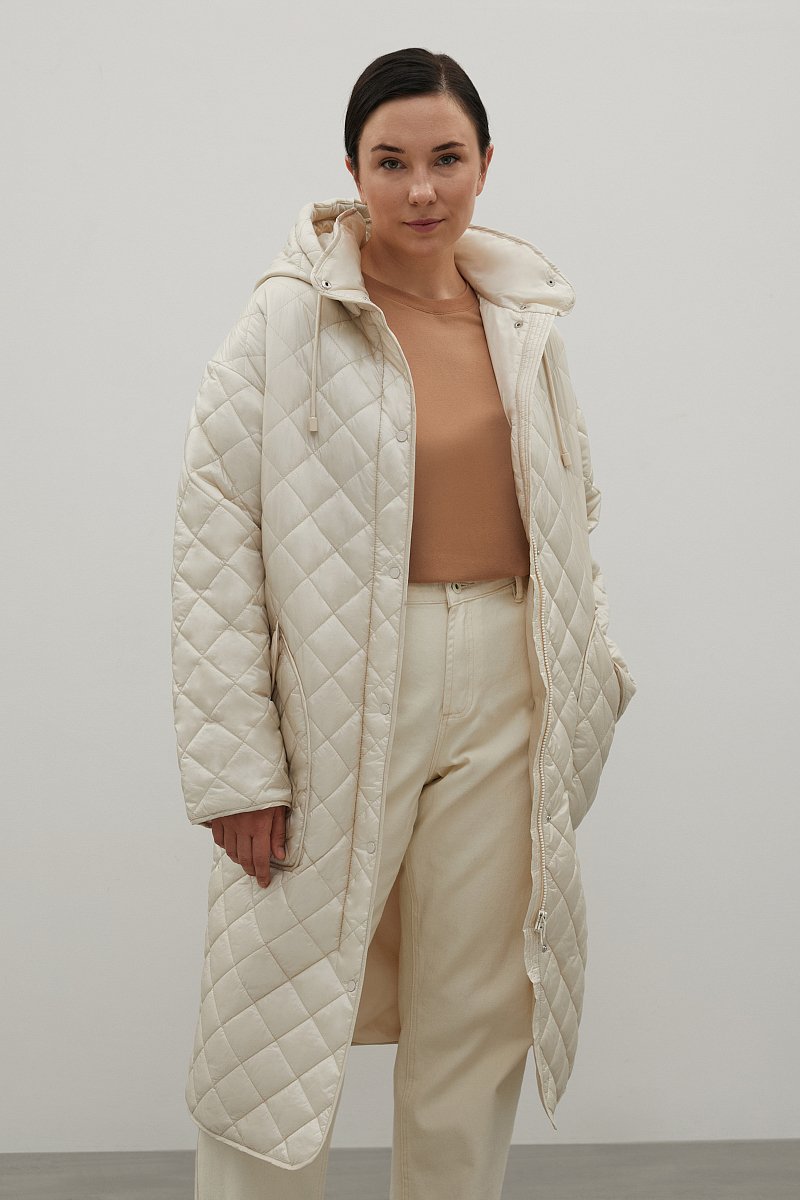 Стеганое утепленное пальто, Модель FAC12027B, Фото №1