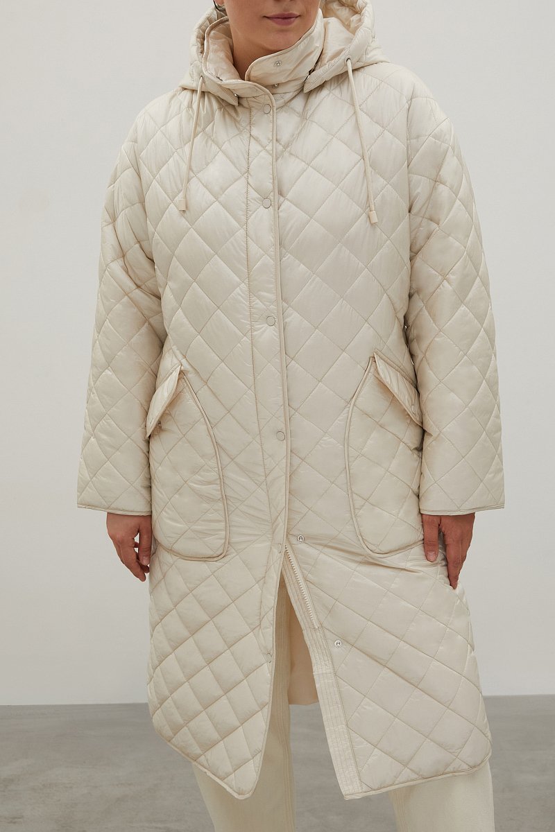 Стеганое утепленное пальто, Модель FAC12027B, Фото №3
