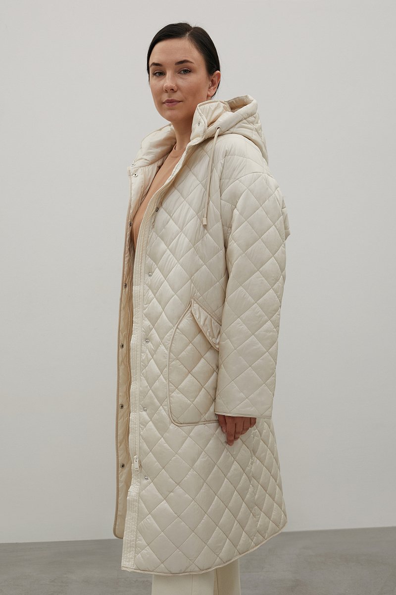Стеганое утепленное пальто, Модель FAC12027B, Фото №4