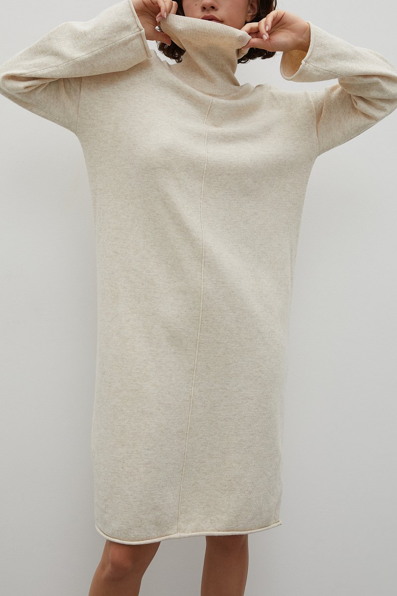 Вязаное женское платье с длинным рукавом, Модель FAC11162, Фото №3