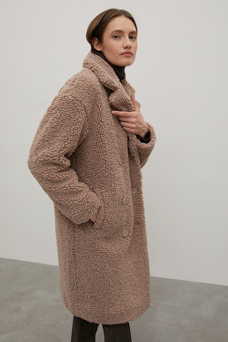 Пальто из искусственного меха, Модель FAC110119, Фото №4