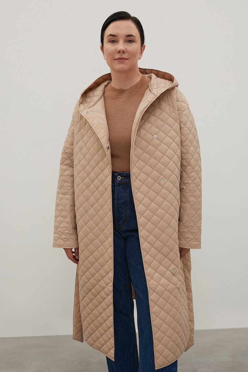 Стеганое утепленное пальто, Модель FAC11095, Фото №1