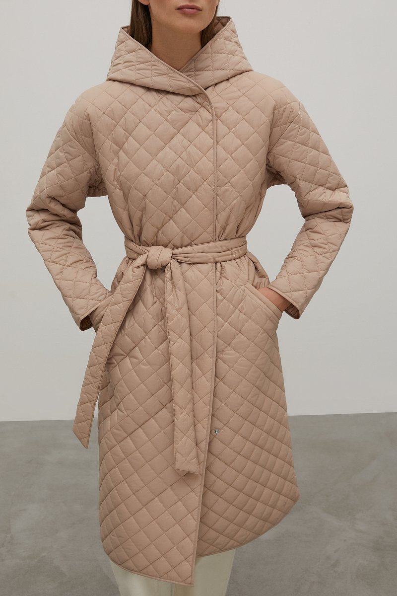 Стеганое утепленное пальто, Модель FAC11095, Фото №3