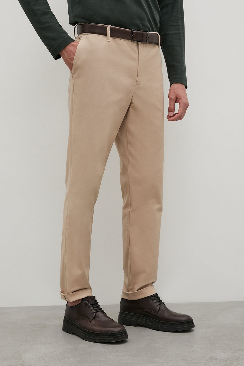 Хлопковые брюки прямого кроя, Модель FAC21033, Фото №3