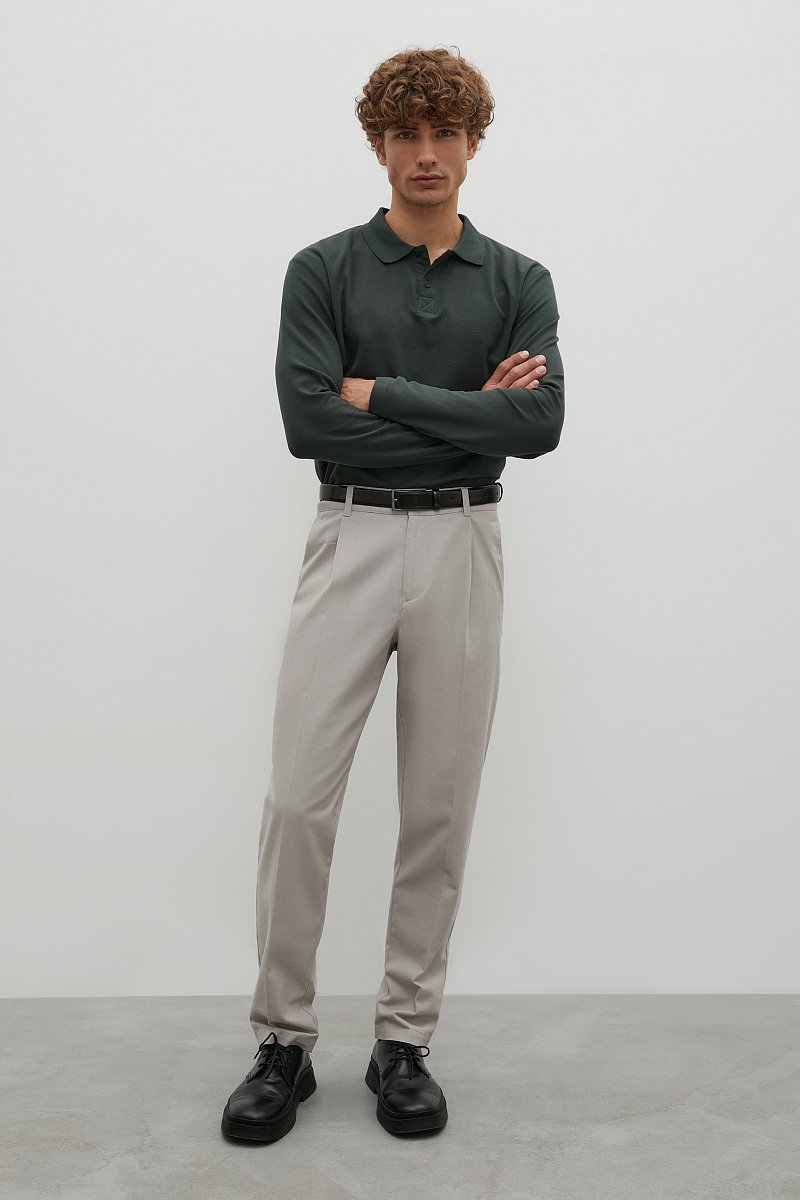 Хлопковые брюки с защипами, Модель FAC22025, Фото №1