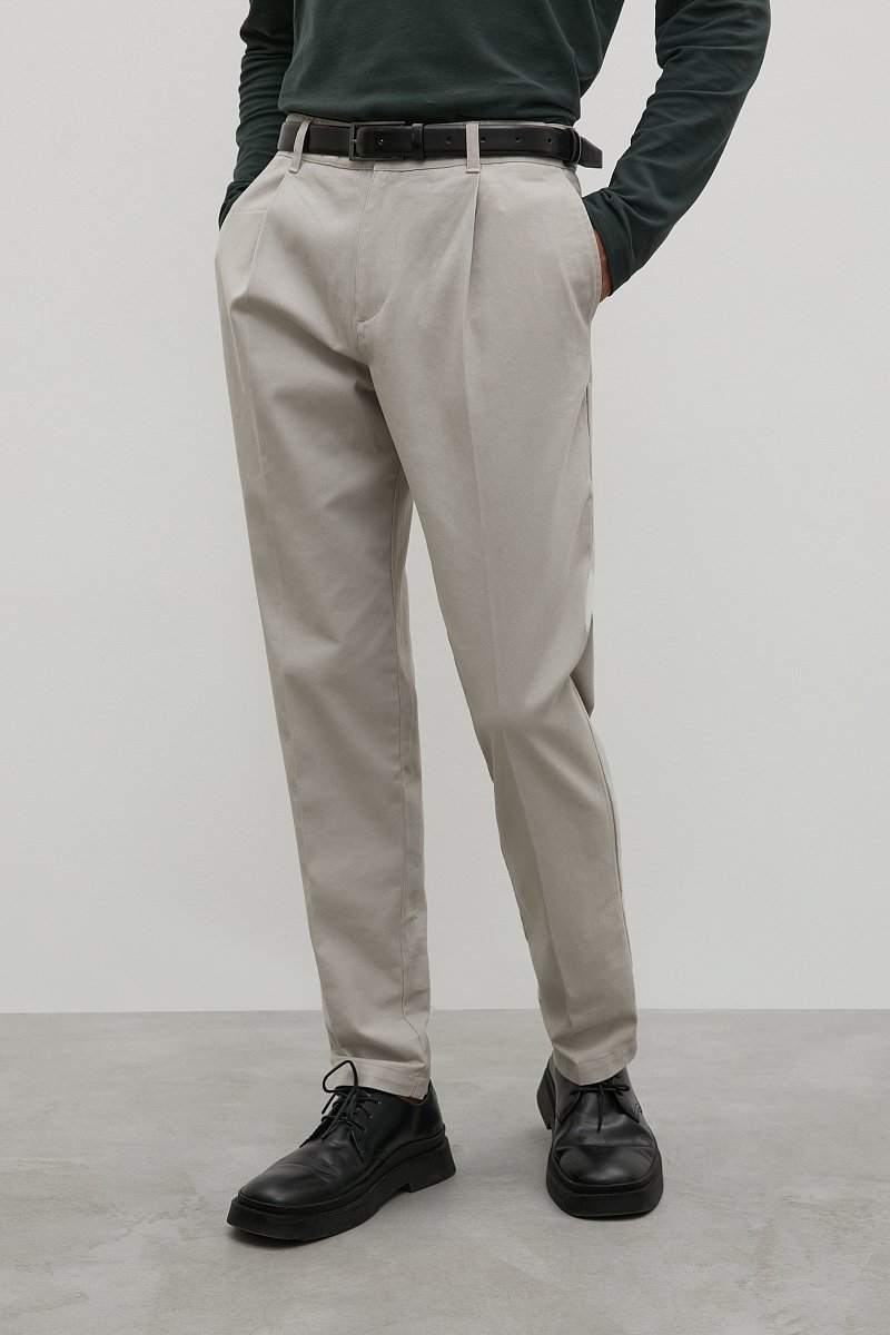 Хлопковые брюки с защипами, Модель FAC22025, Фото №2
