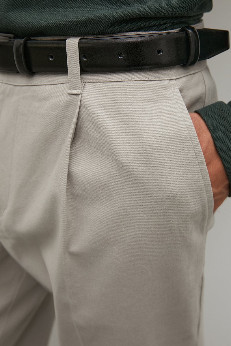 Хлопковые брюки с защипами, Модель FAC22025, Фото №6