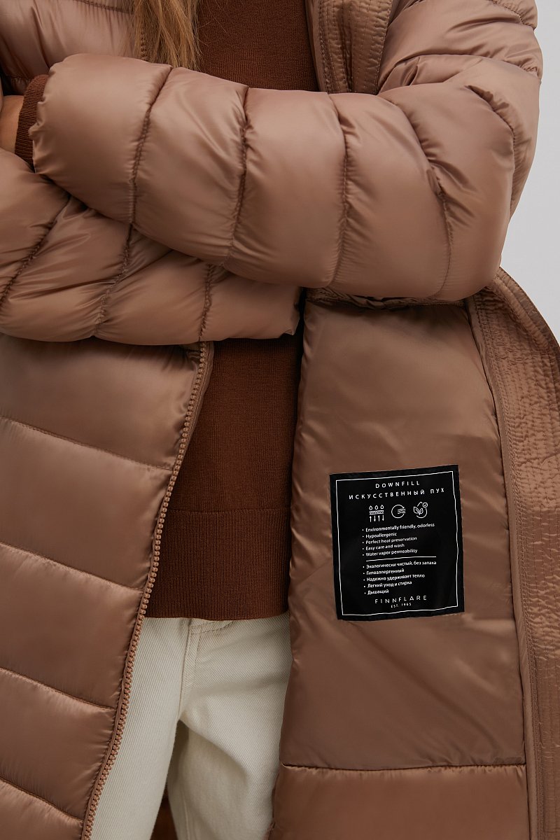 Утепленное пальто с капюшоном, Модель FAC11003, Фото №7