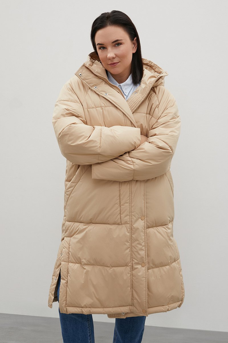 Утепленное пальто с капюшоном, Модель FAC12013B, Фото №1