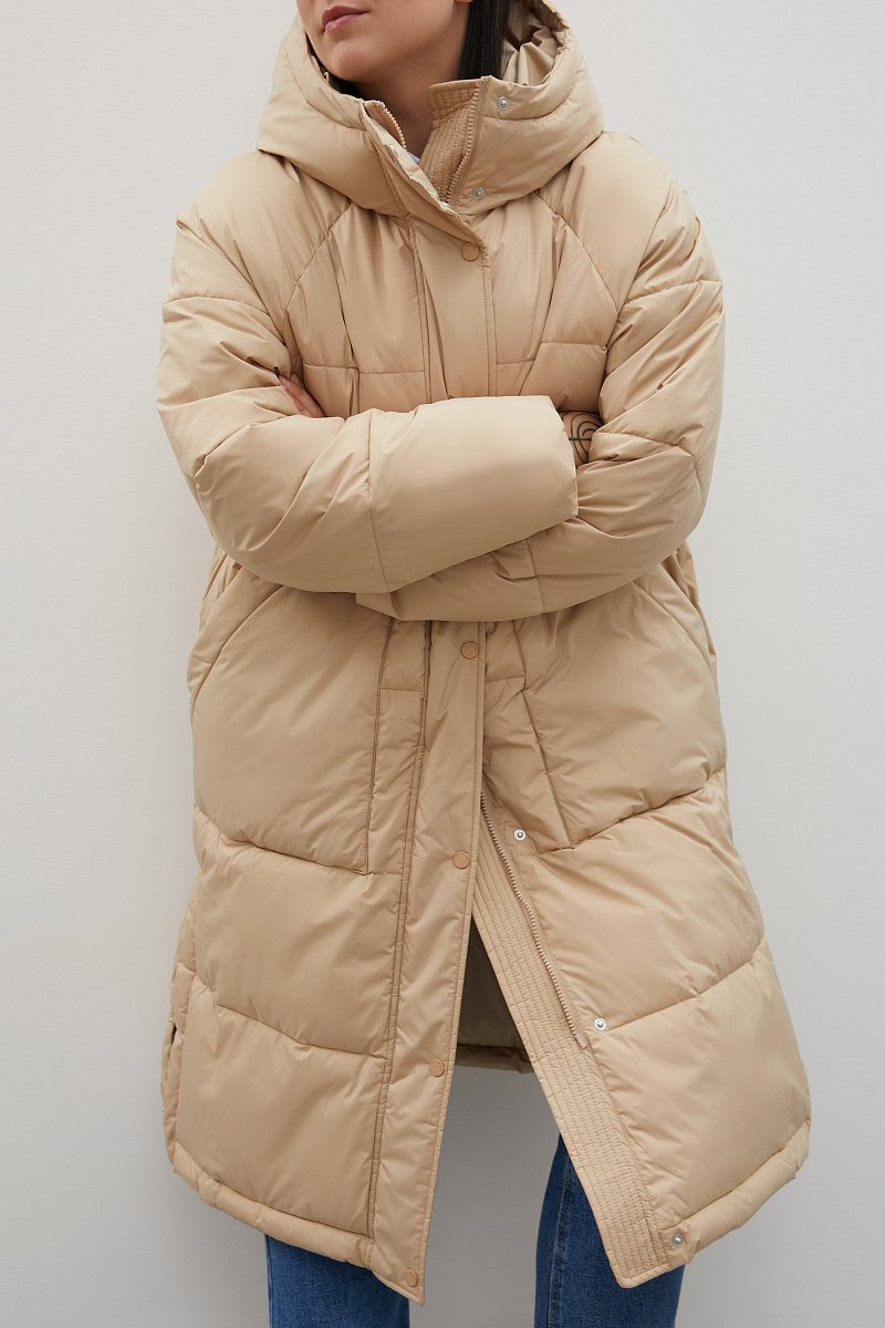Утепленное пальто с капюшоном, Модель FAC12013, Фото №3
