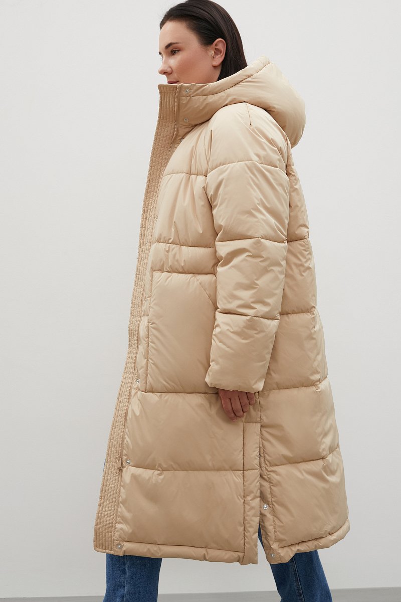 Утепленное пальто с капюшоном, Модель FAC12013, Фото №4