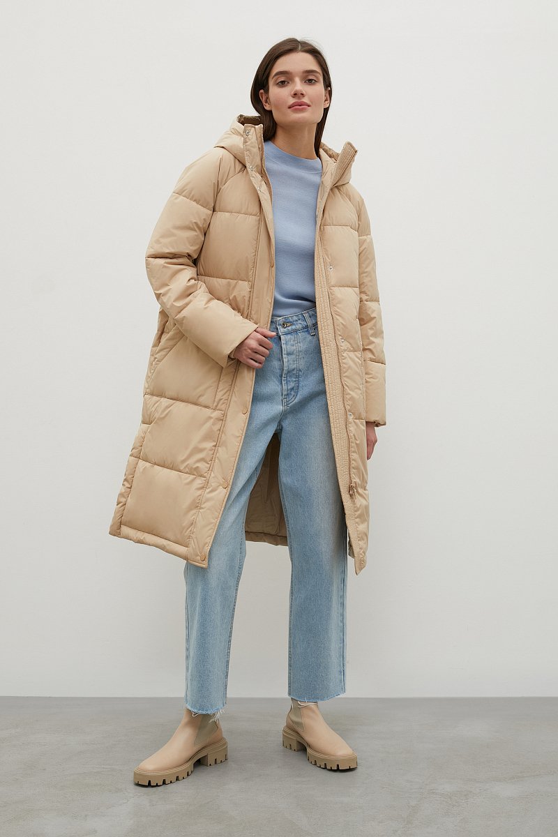Утепленное пальто с капюшоном, Модель FAC12013, Фото №2