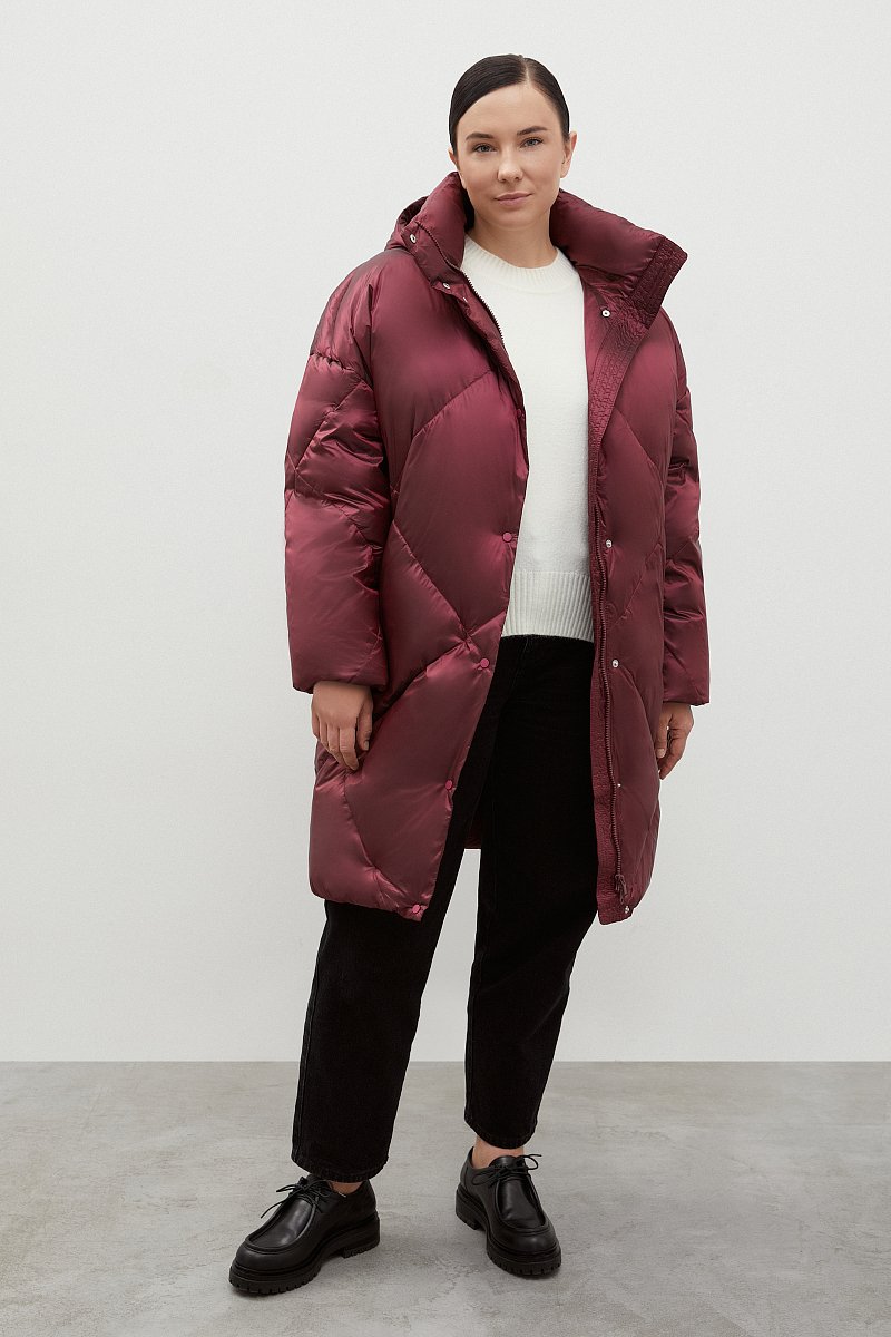 Пуховое пальто с капюшоном, Модель FAC11096, Фото №2