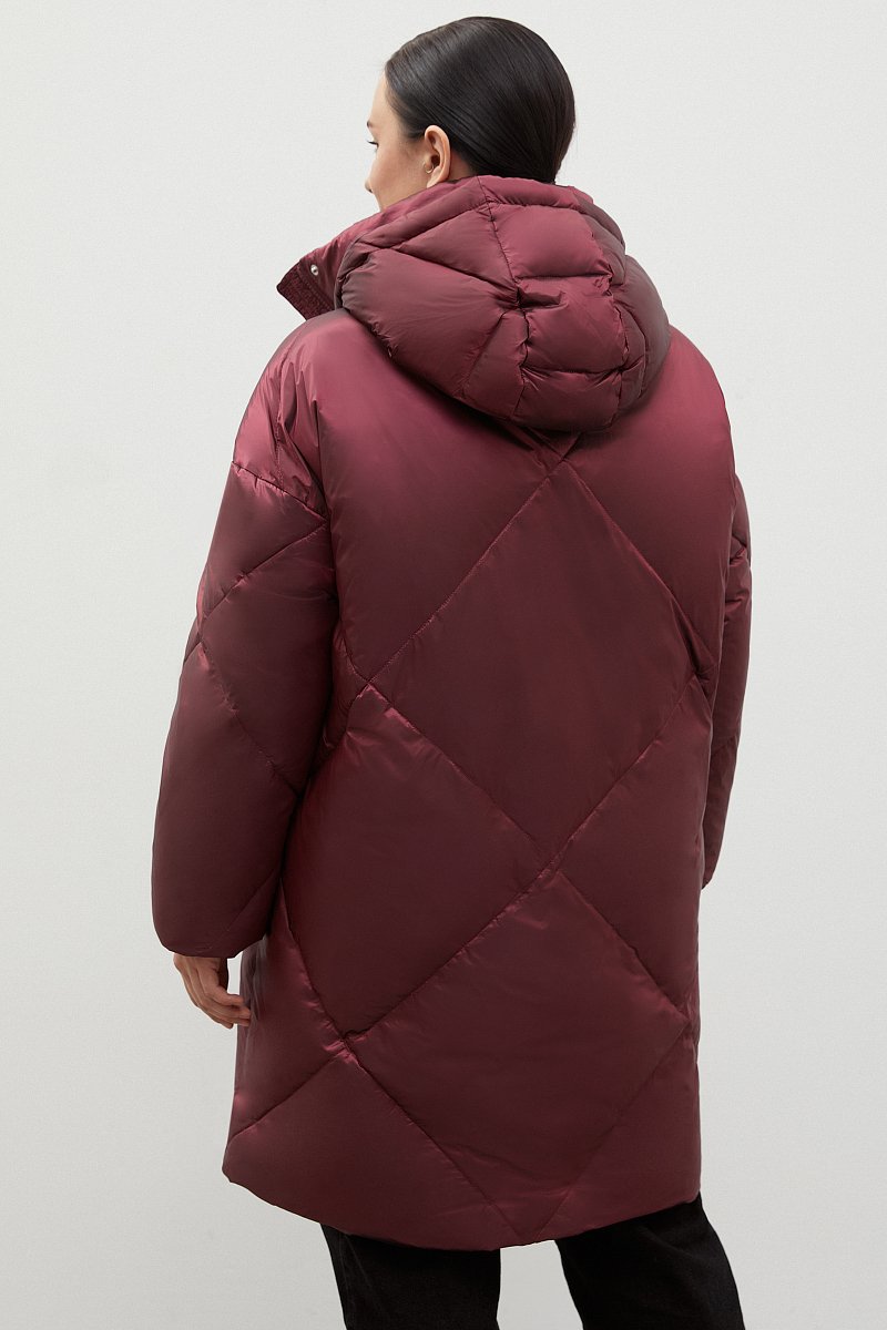 Пуховое пальто с капюшоном, Модель FAC11096B, Фото №5