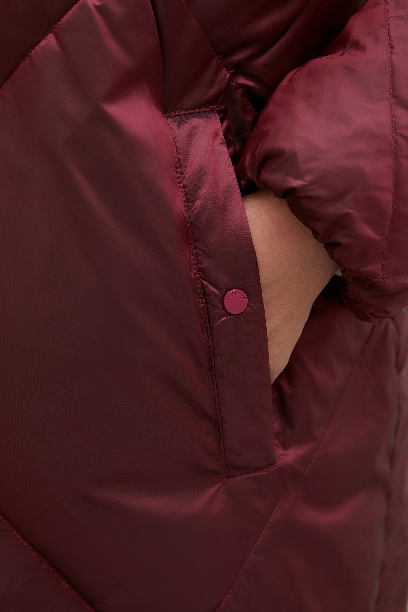 Пуховое пальто с капюшоном, Модель FAC11096B, Фото №7