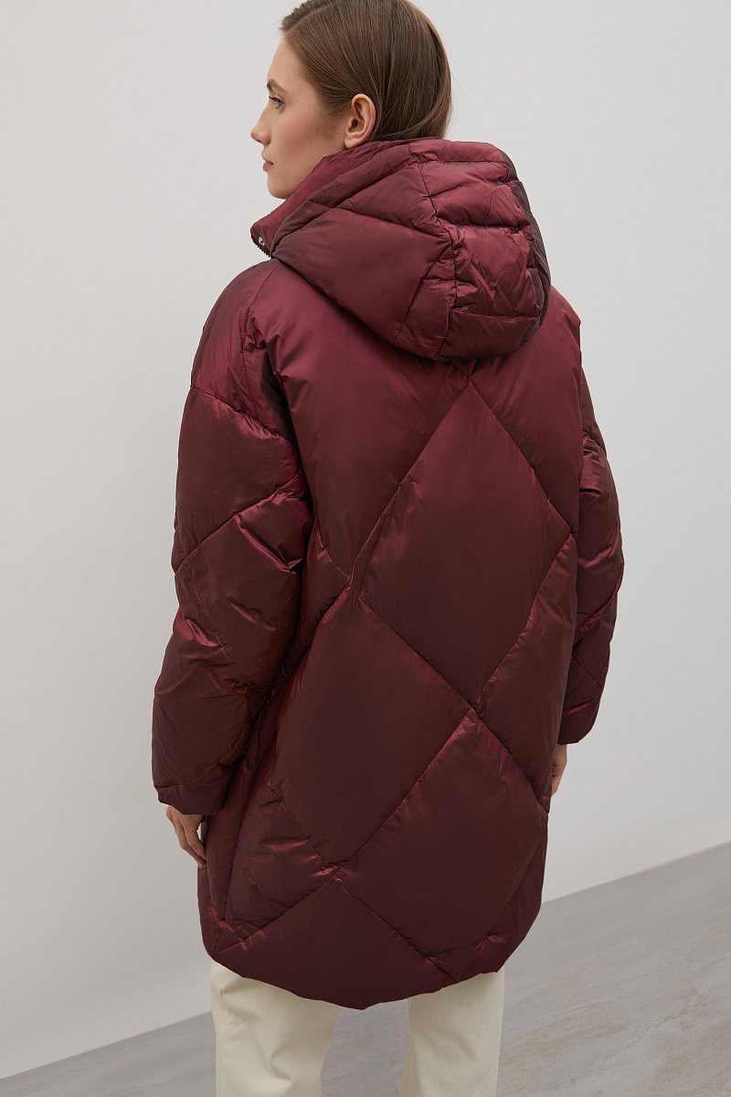 Пуховое пальто с капюшоном, Модель FAC11096, Фото №5