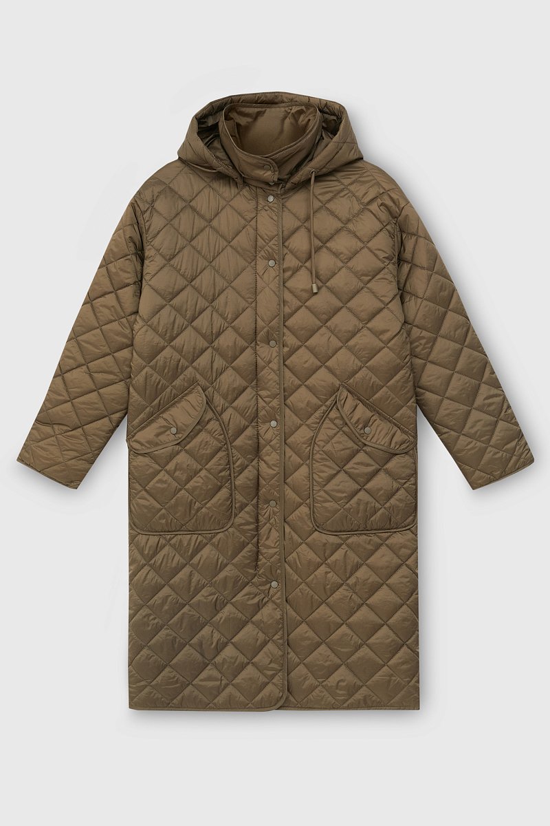 Стеганое утепленное пальто, Модель FAC12027, Фото №7